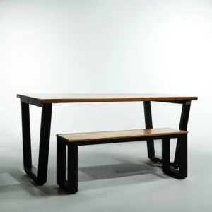 BANCA TAPA MADERA BASE EN HIERRO BC1